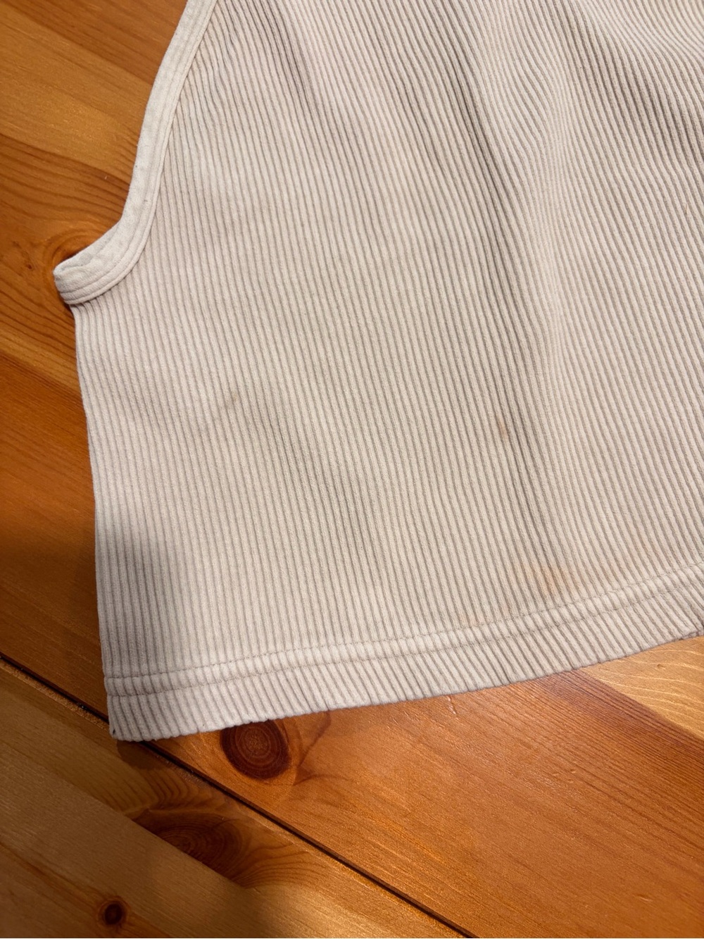Free People Happiness Runs Ribbed Cropped Tank Top - Light Cream Beige - Picture 3 of 9